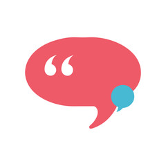 Obraz premium Funny quote symbol in flat color minimalist design for humor and messages Vector illustration