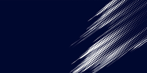 Dots halftone white \u0026 blue color pattern gradient grunge texture background. Dots pop art comics sport style vector illustration, eps10