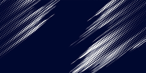 Dots halftone white \u0026 blue color pattern gradient grunge texture background. Dots pop art comics sport style vector illustration, eps10