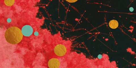 Vintage Celestial Map Segment Featuring Aquarius Constellation with Gold Accents for Astrology Education and Cosmic Self-Discovery Content