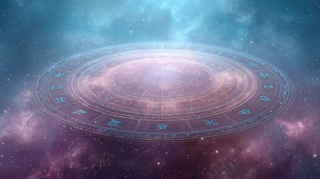 Digital Celestial Map with Zodiac Signs and Constellations on Cosmic Background for Astrology Marketing and Personal Destiny Branding