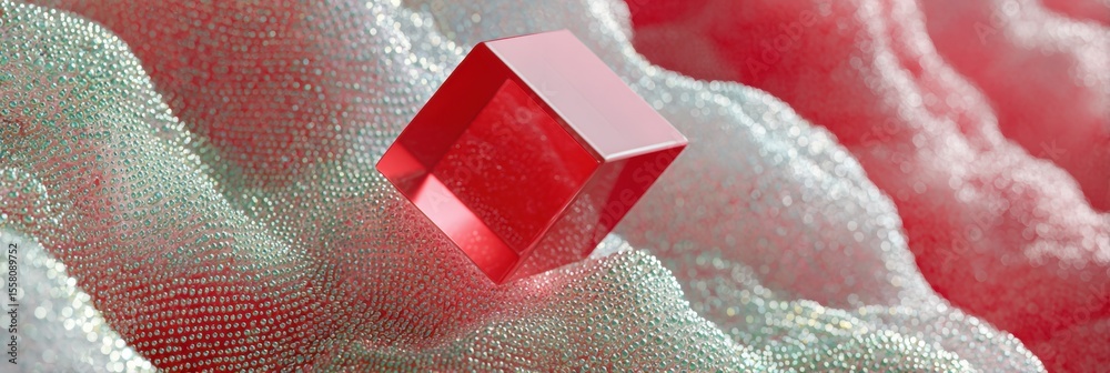 Aufkleber Quantum Security Cube on Futuristic Data Circuits with Dynamic Digital Network Connections - Technology Innovation for Advanced Data Management Solutions