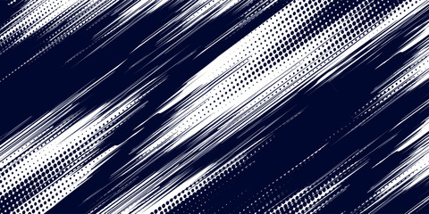 Dots halftone white \u0026 blue color pattern gradient grunge texture background. Dots pop art comics sport style vector illustration, eps10