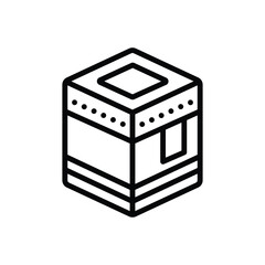 Black line icon for kaaba