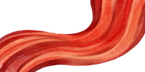 Red liquid background. Beautiful abstraction of liquid paint in a slow flowing and smoothly mixing mixture. Vector illustration