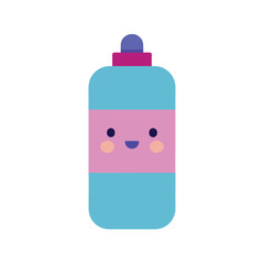 Flat color style and minimalist of a kawaii water one Vector illustration