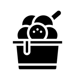 dessert glyph icon