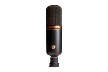 Retro style microphone isolated on transparent background
