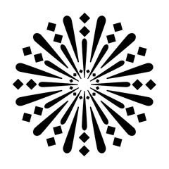 シンプルな打ち上げ花火　放物線のイラスト