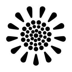 シンプルな打ち上げ花火　放物線のイラスト