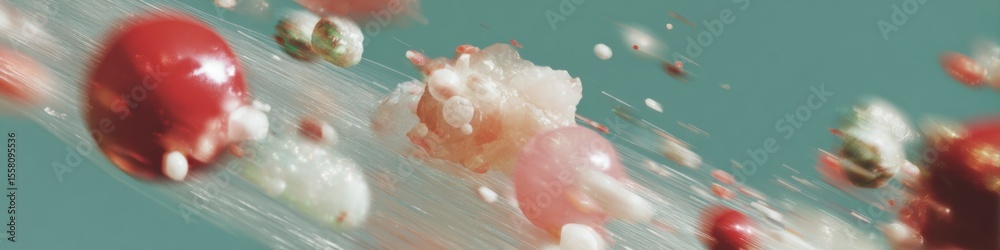 Poster Quantum Algorithm Visualization with Modern Atom Model Hovering Over Technological Surface Showcasing Digital Particles and Electronic Components for Advanced Research