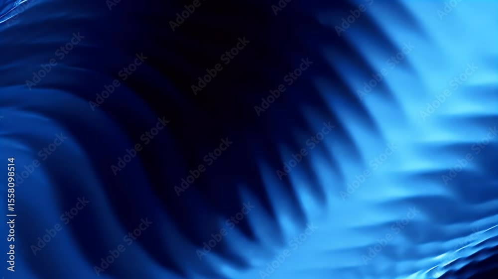 Poster dynamic blue fabric ripples in motion