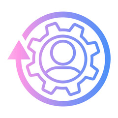recruitment Line Gradient Icon