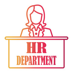 recruitment Line Gradient Icon