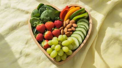 Heart-Healthy Snack Platter Delicious & Nutritious Fruit, Veggie, and Nut Combo