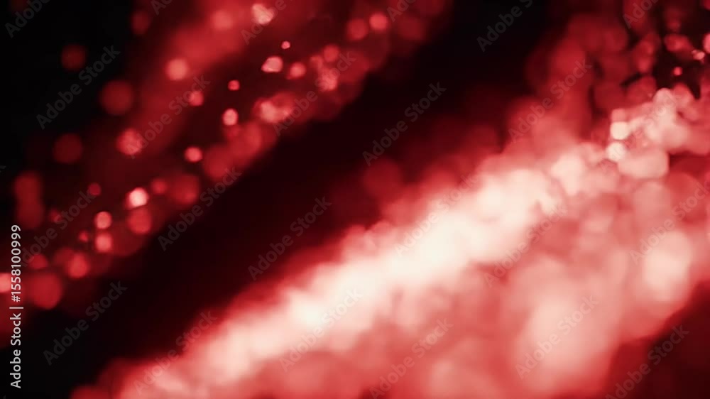 Aufkleber abstract red bokeh motion in a video