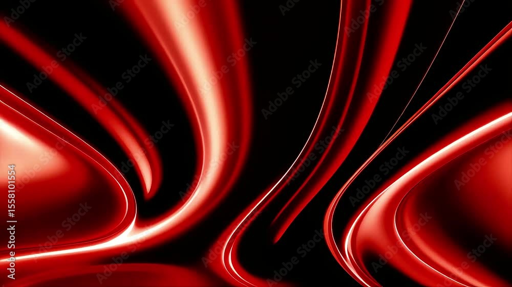 Poster Dynamic Red Abstract Flowing Lines Video