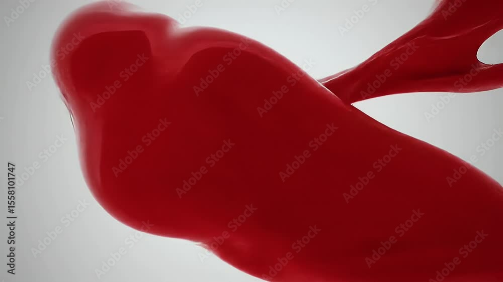 Poster red liquid splashing in slow motion