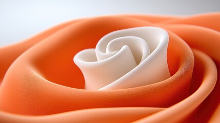 White Rosebud in Peach Rose Close Up Macro Photography