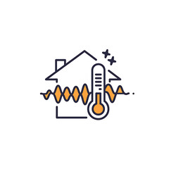 Vector Icon of A House With with Modern Design, Flat Style