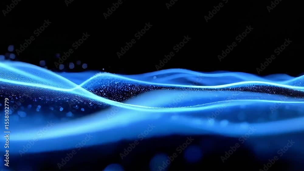 Aufkleber abstract blue wave patterns in motion