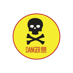 vector illustration hazard warning sign indicating acute toxicity or high level of toxicity