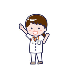 半袖医師／ななめ／女性 05