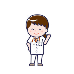 半袖医師／ななめ／女性 04