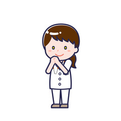 半袖医師／ななめ／女性 22