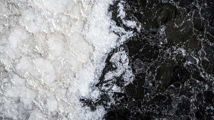 Fototapeta premium A contemporary quartz countertop with a stylish black-and-white contrast