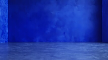 Deep Blue Room Minimalist Background for Design Projects 