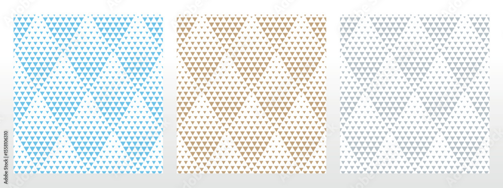 Aufkleber Set of abstract geometric patterns. Seamless vector backgrounds. Colored ornaments Graphic modern patterns Simple lattice graphic design