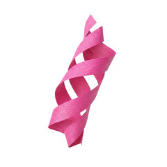 pink ribbon isolated on white background