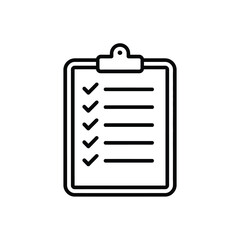 Checklist Clipboard Outline Icon