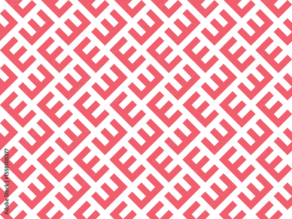 Aufkleber Abstract geometric pattern. A seamless vector background. White and pink ornament. Graphic modern pattern. Simple lattice graphic design