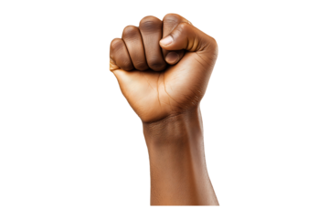 Raised Fist isolated on transparent background