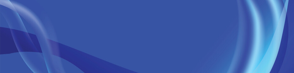 Blue abstract dynamic curve wave decoration horizontal cover and banner concept