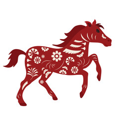 Chinese new year 2026 celebration background.Year of the horse for square design