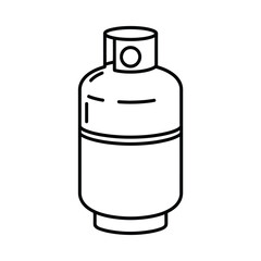 Outline Illustration of a Gas Cylinder