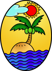 island and palm