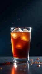 champagne cup on a black background,