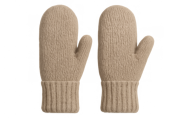 Soft woolen mittens keeping hands warm, protecting against chilly temperatures while providing stylish winter comfort