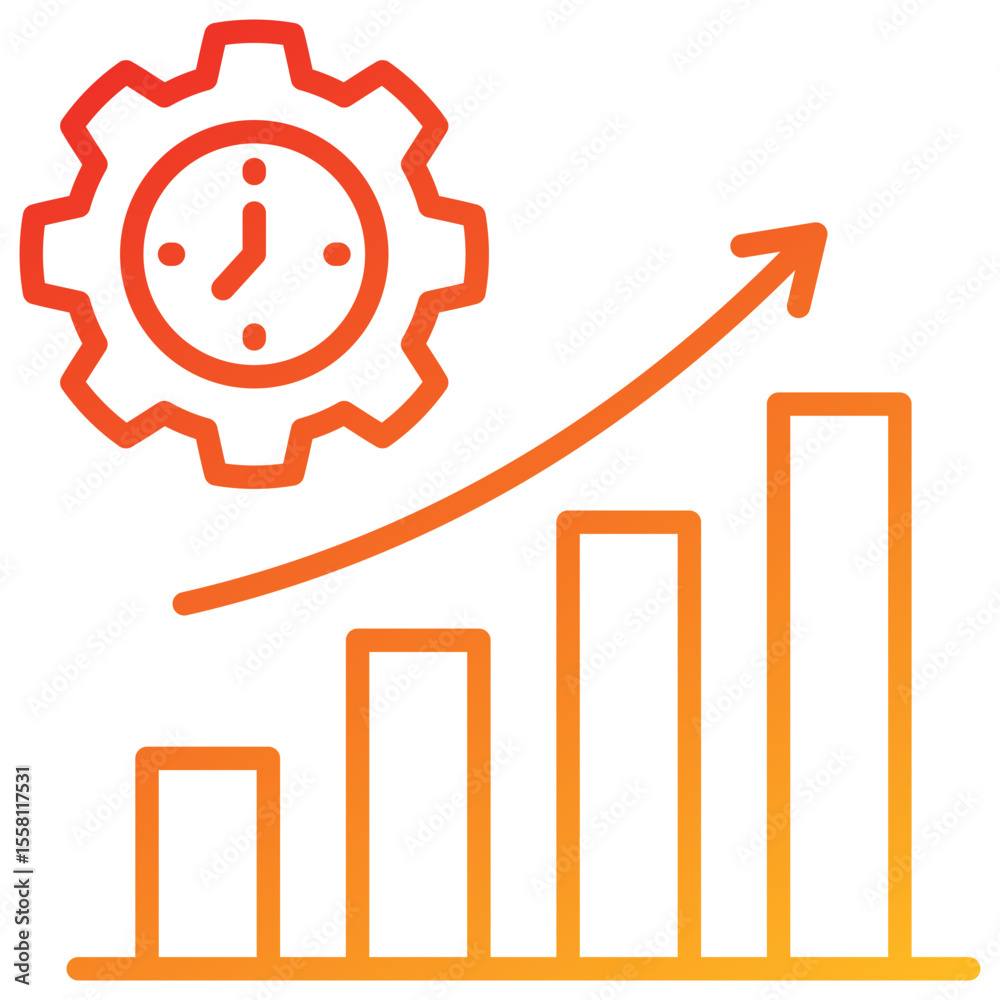 Poster Efficiency Line Gradient Icon