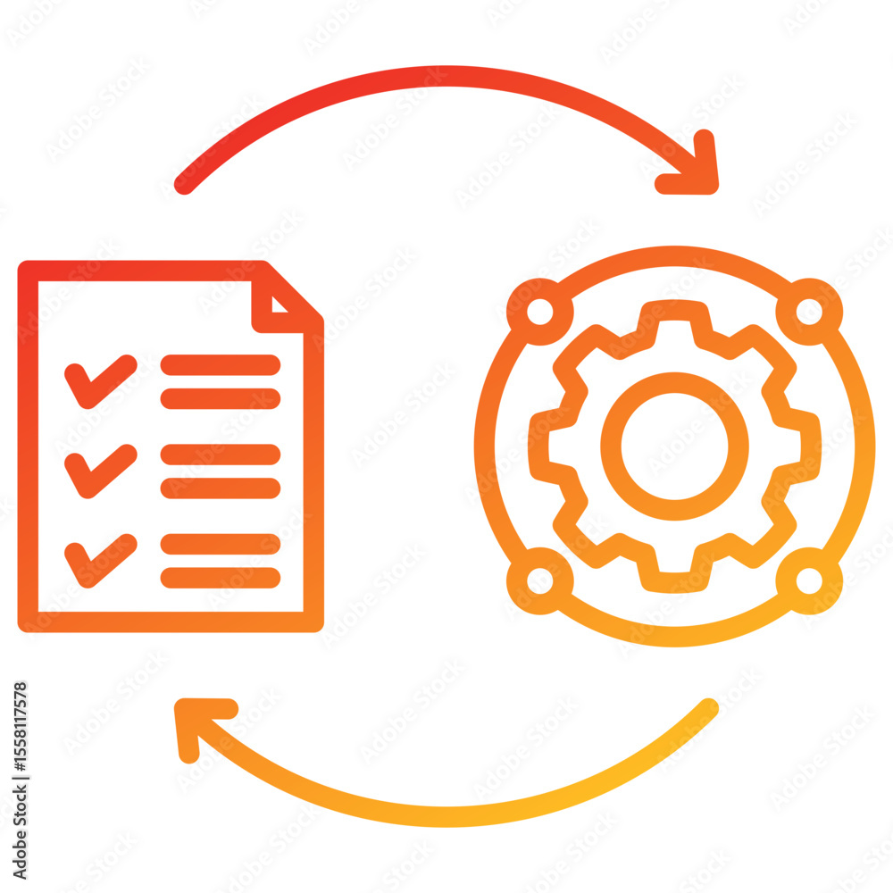 Poster Implementation Line Gradient Icon