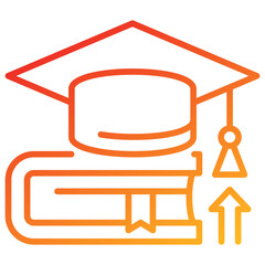 Higher Education Line Gradient Icon