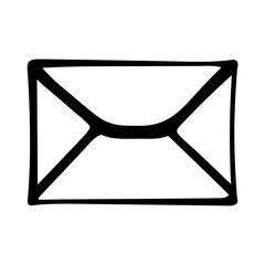 Email envelope icon, Mail symbol vector, Doodle letter envelope icon
