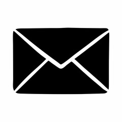 Email envelope icon, Mail symbol vector, Doodle letter envelope icon