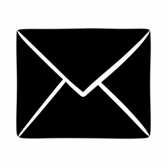 Email envelope icon, Mail symbol vector, Doodle letter envelope icon
