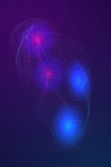 Abstract Glowing Dots Wave Pattern Background for Futuristic Design