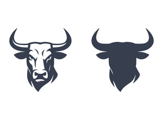 Minimalist Vector Cow Head Illustration for Farm and Dairy Branding vector file